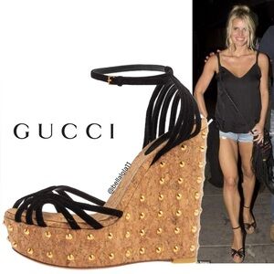 AUTHENTIC GUCCI STUDDED WEDGES
